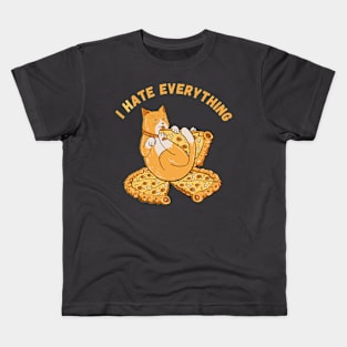 I Ate Everything - Cat Eating Pizza Kids T-Shirt